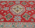 6x8 Red Kuba Afghan Hand Knotted Wool Area Rug
